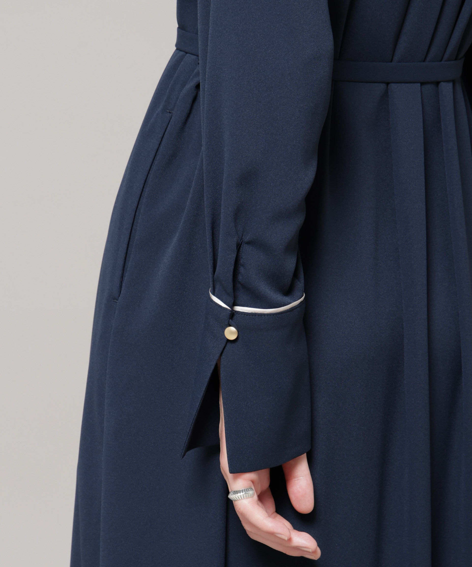 nano･universe「スタンドバイカラーベルト付きワンピース」|ワンピース|