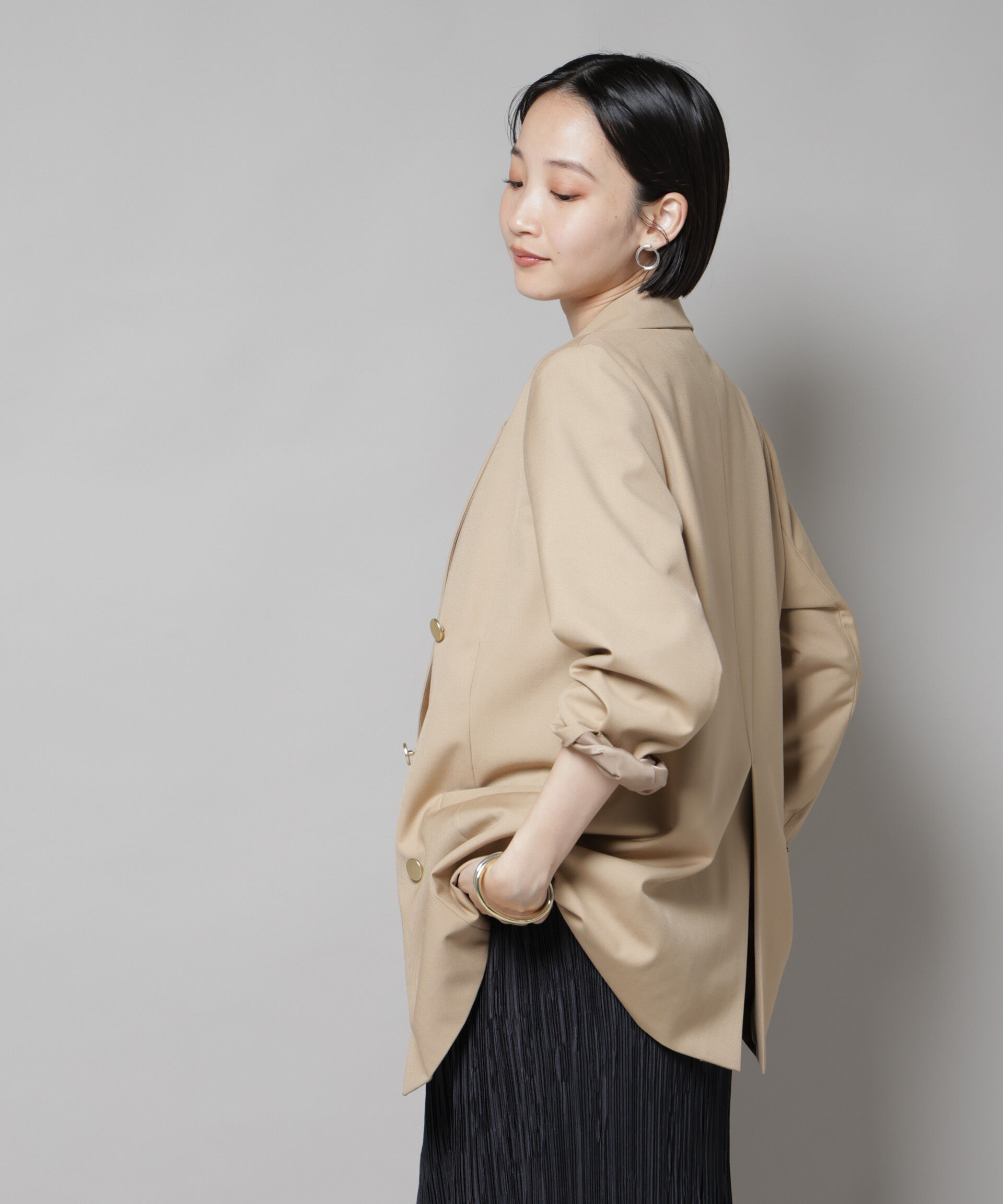 nano･universe「ダブルブレストジャケット」|テーラードジャケット|