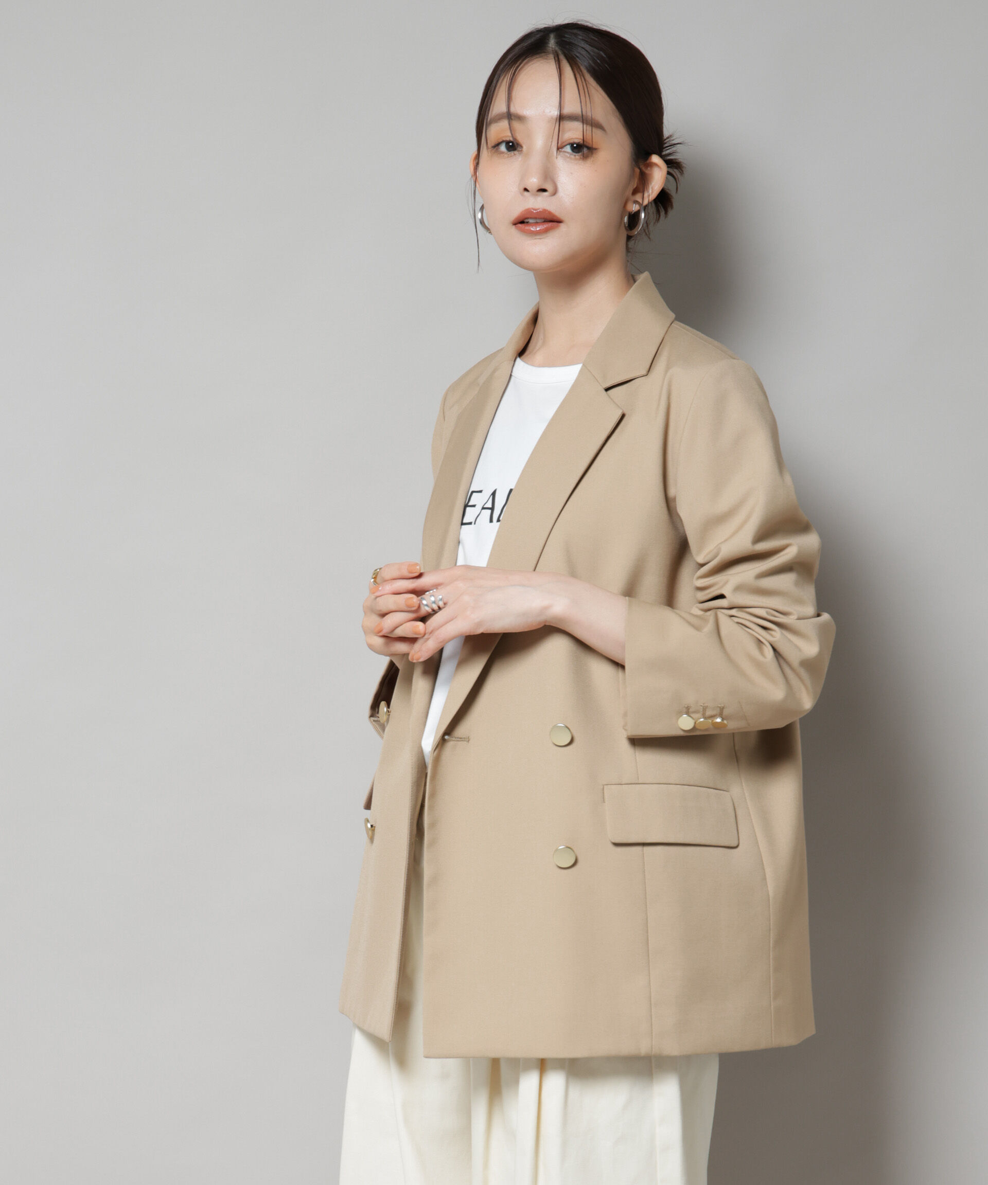 nano･universe「ダブルブレストジャケット」|テーラードジャケット|