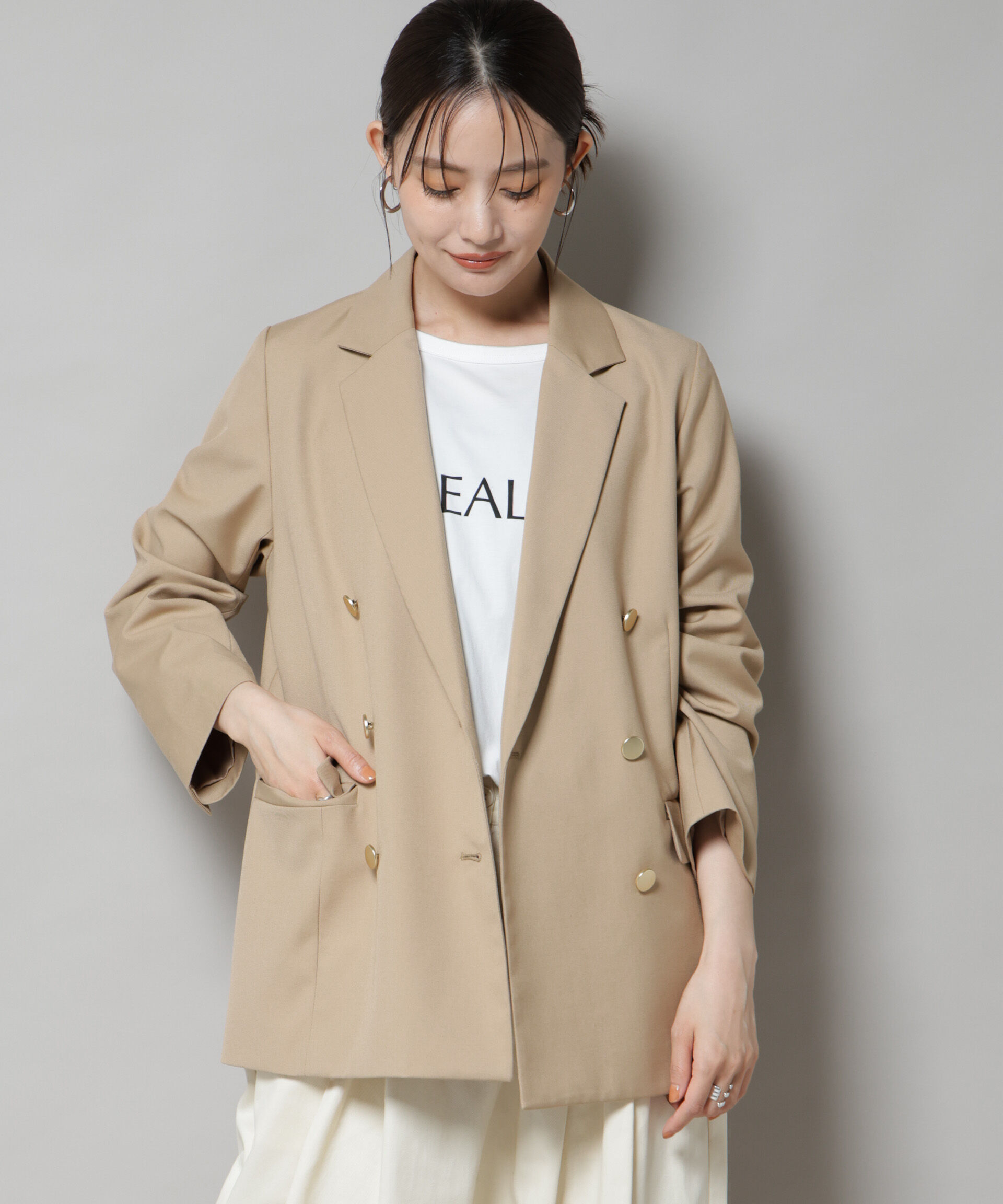 nano･universe「ダブルブレストジャケット」|テーラードジャケット|