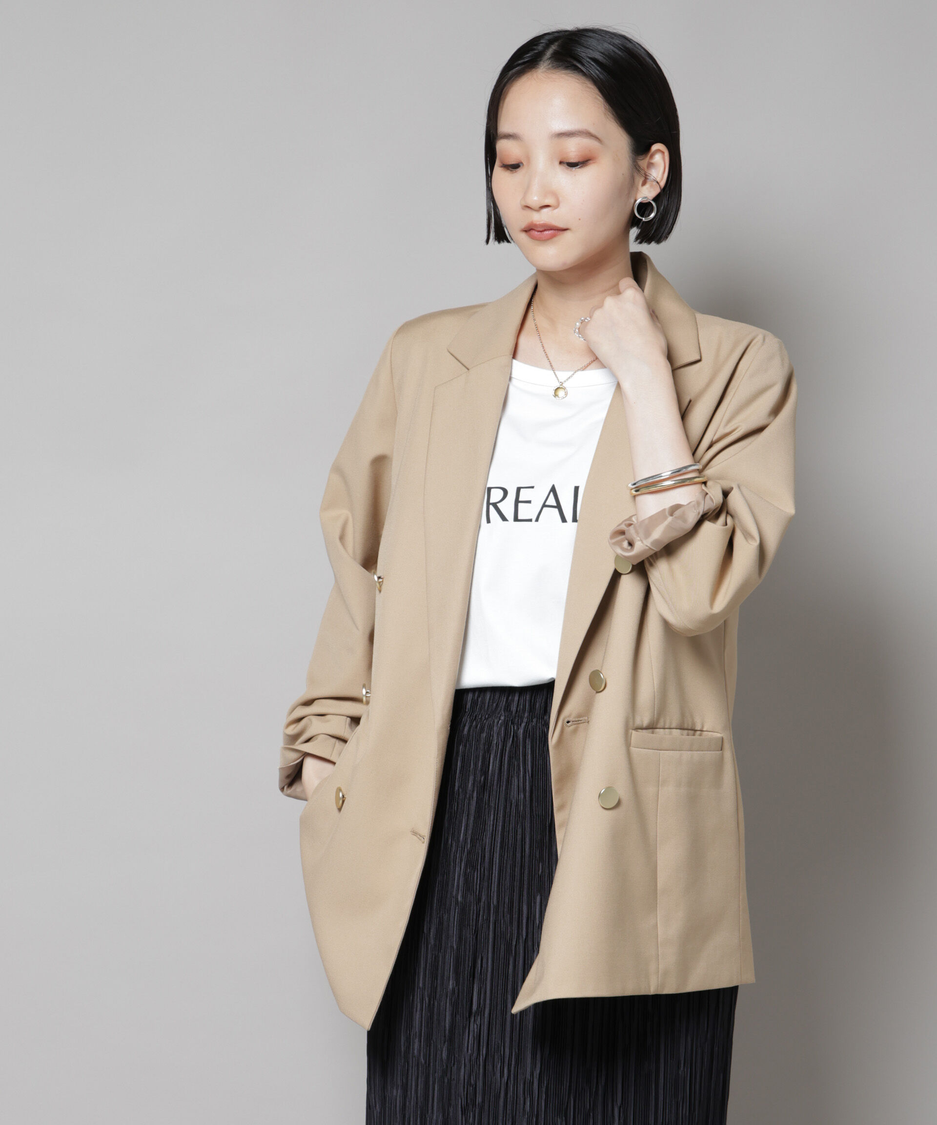 nano･universe「ダブルブレストジャケット」|テーラードジャケット|