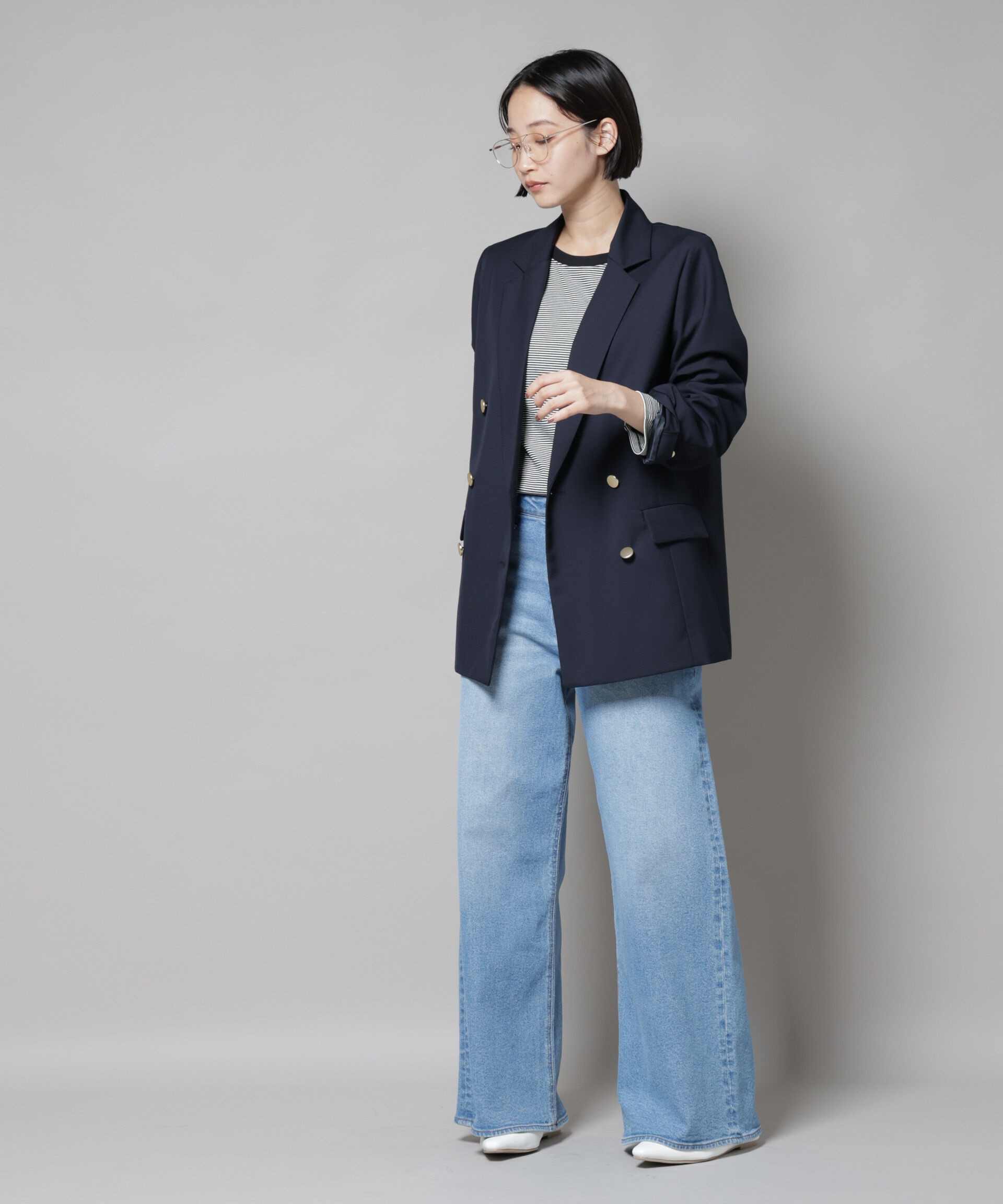 nano･universe「ダブルブレストジャケット」|テーラードジャケット|