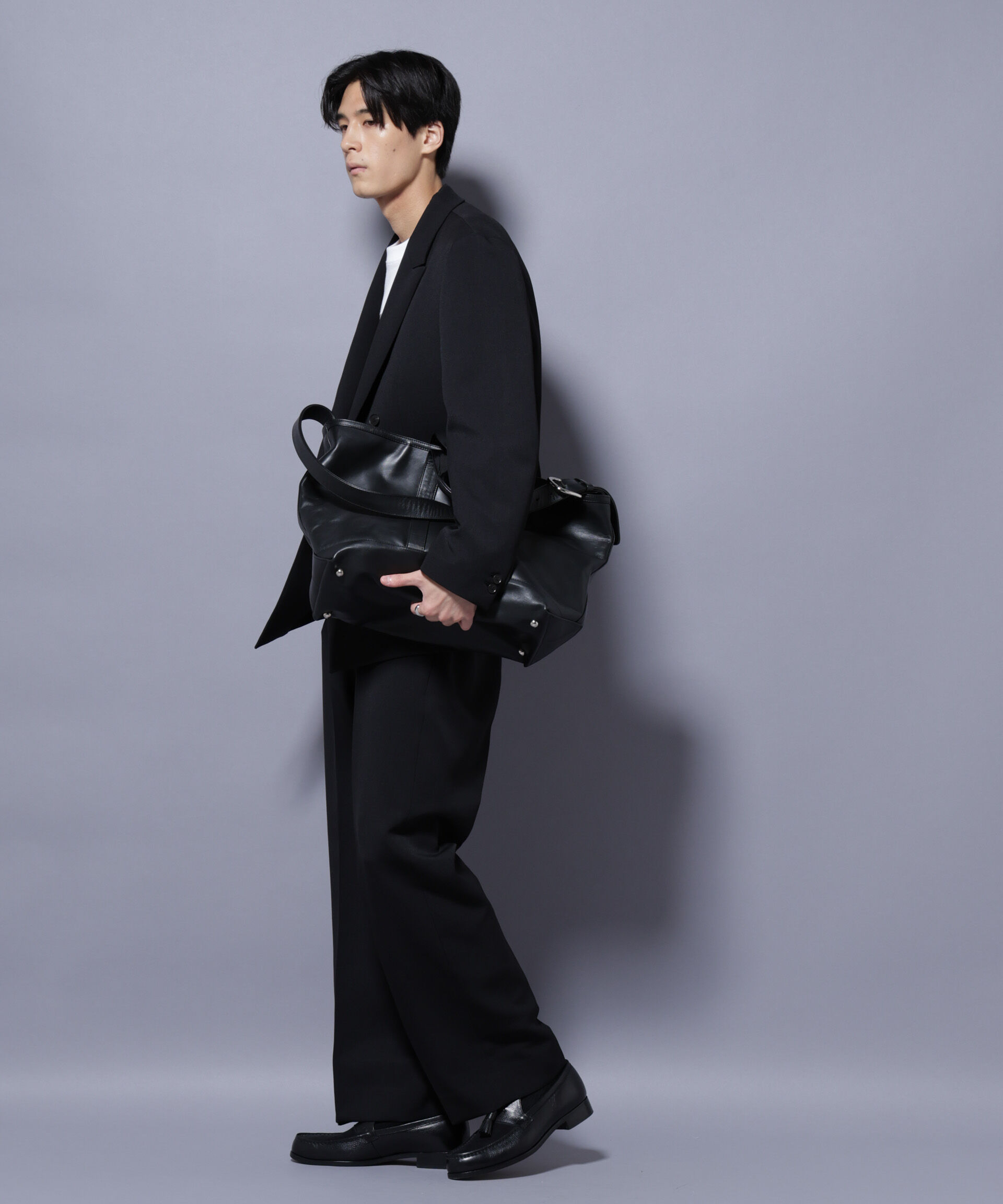 nano･universe「Reflax(R) ダブルクロスウェザーストレートパンツ(セットアップ可)」|チノ|