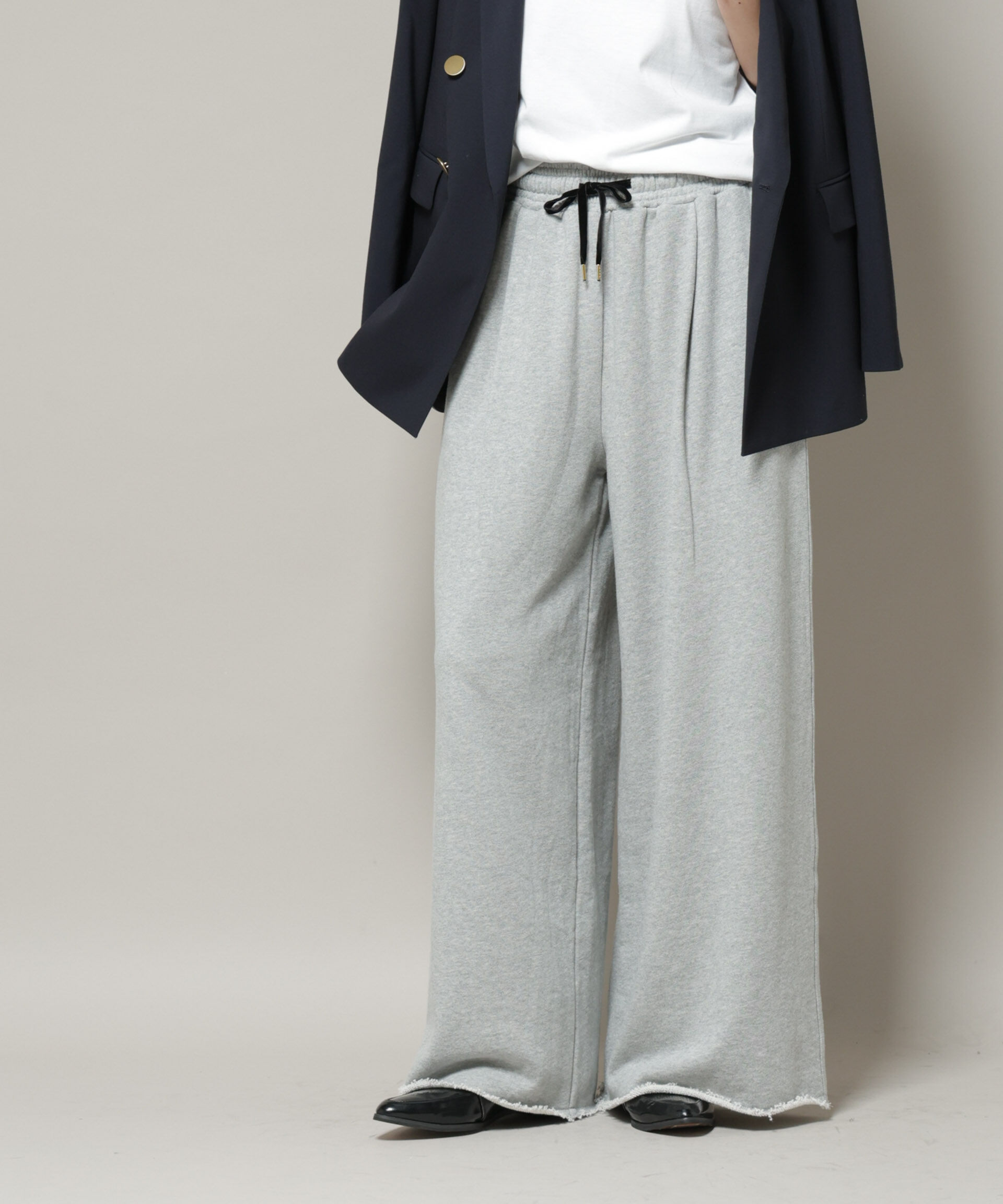 nano･universe「ボリュームワイドスウェットパンツ」|チノ|