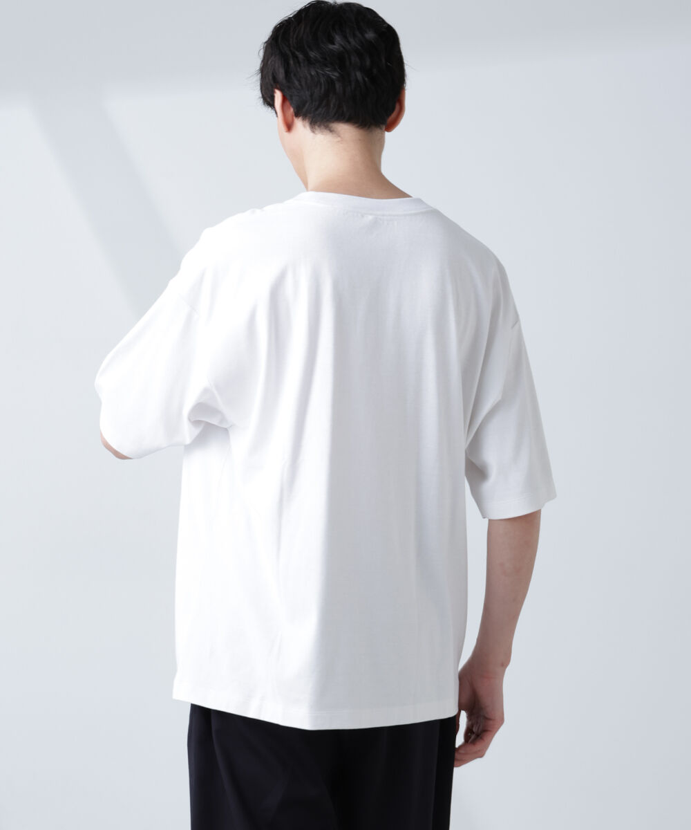 nano･universe「WEB限定/Anti Soaked(R)  汗染み防止 クルーネック ビッグシルエットTシャツ」|Tシャツ・カットソー|