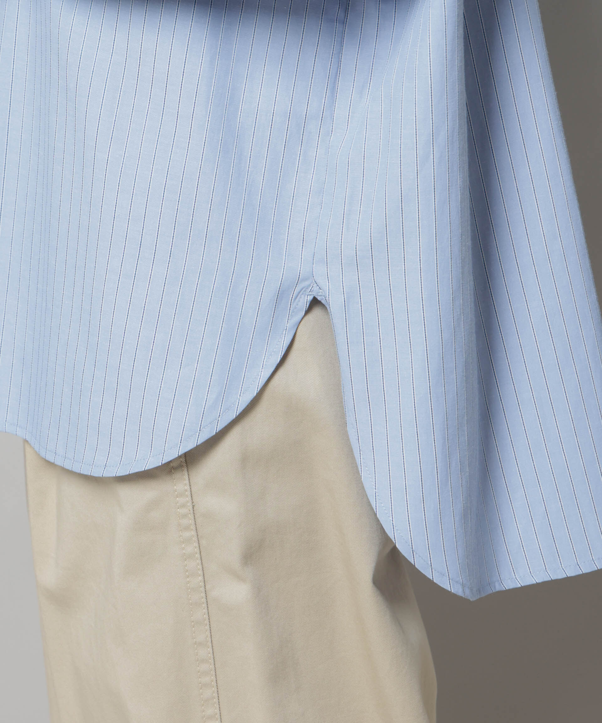 nano･universe「スタンドカラーストライプシャツ」|シャツ・ブラウス|