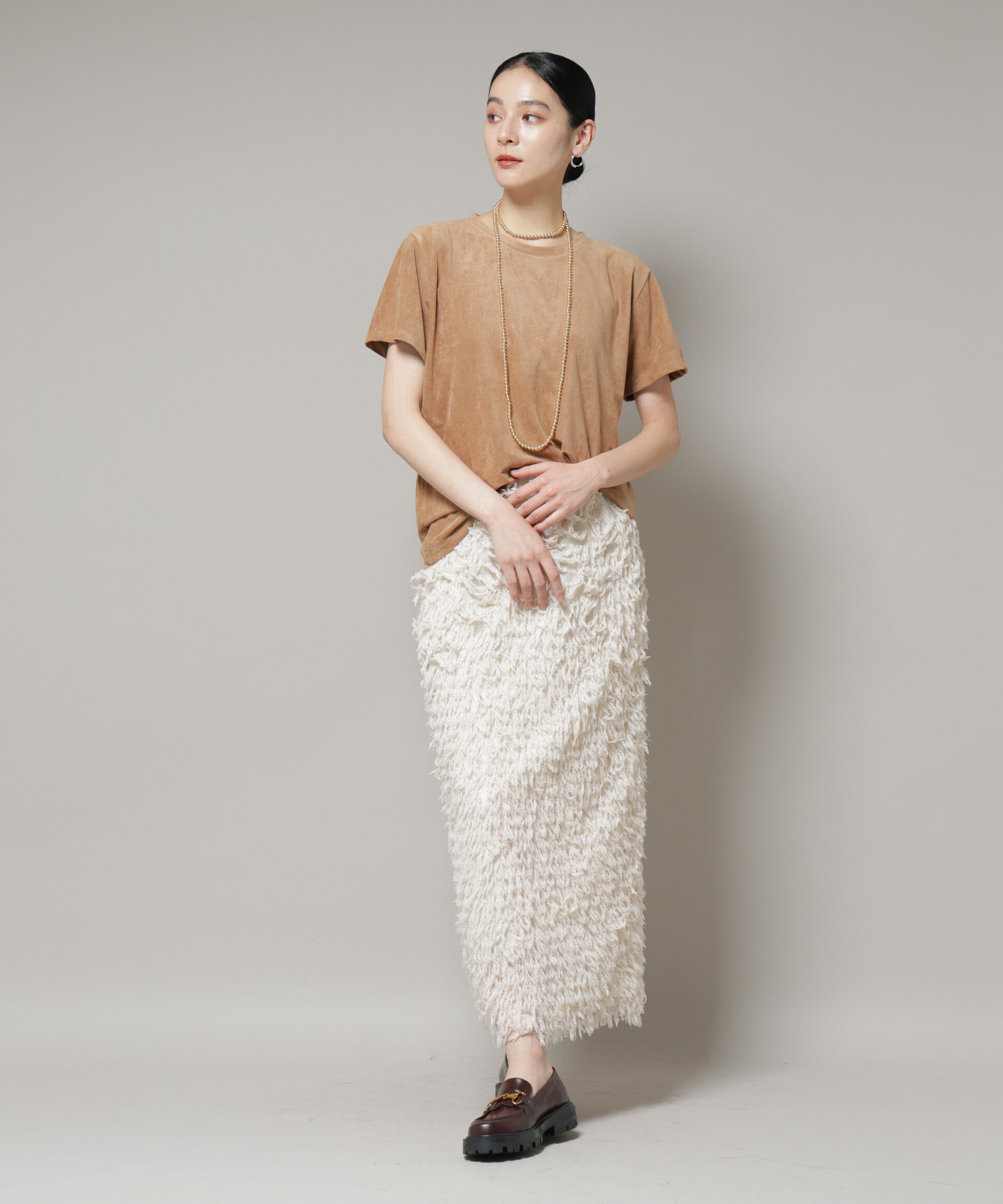 nano･universe「フリンジタイトスカート」|スカート|