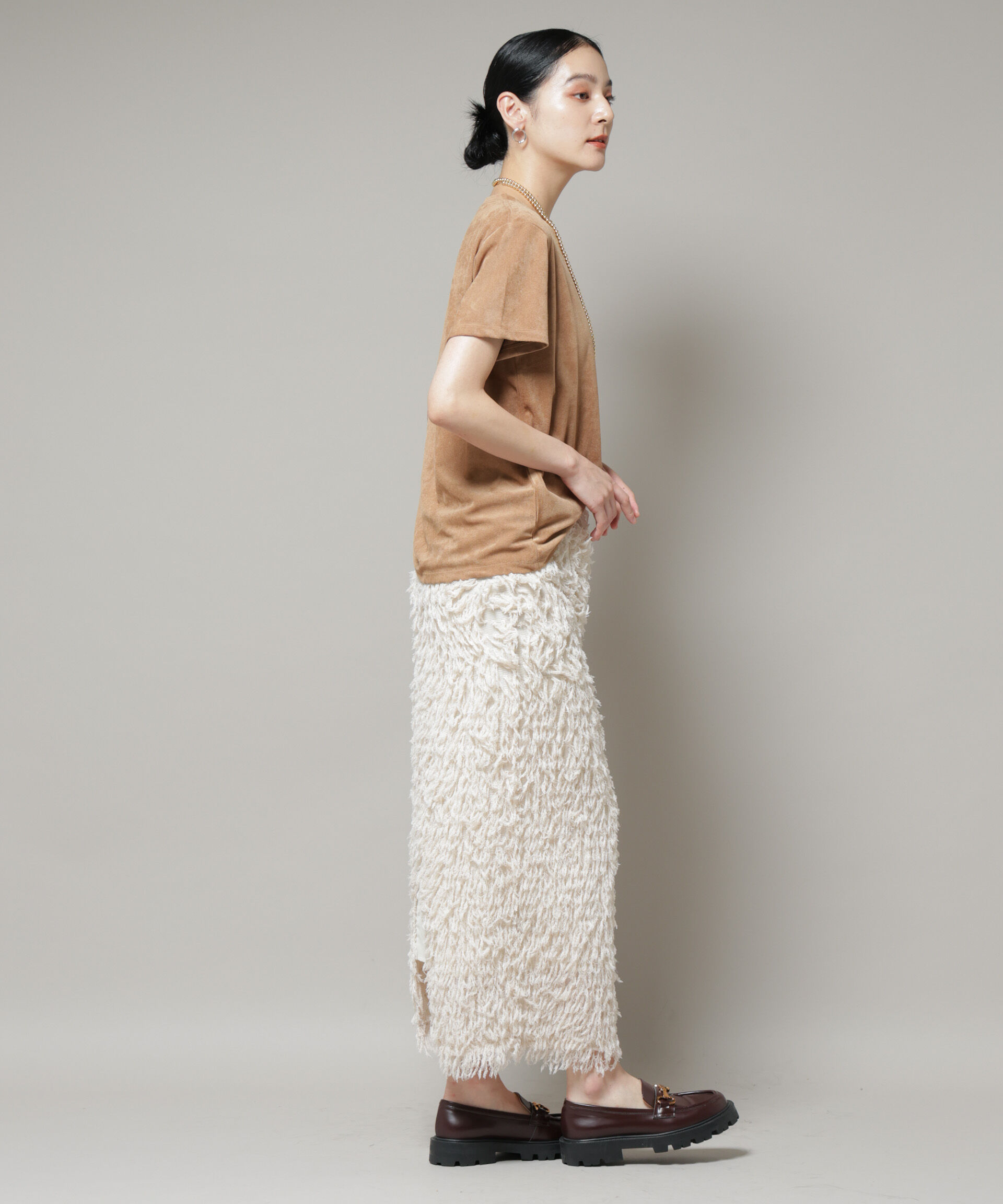 nano･universe「フリンジタイトスカート」|スカート|