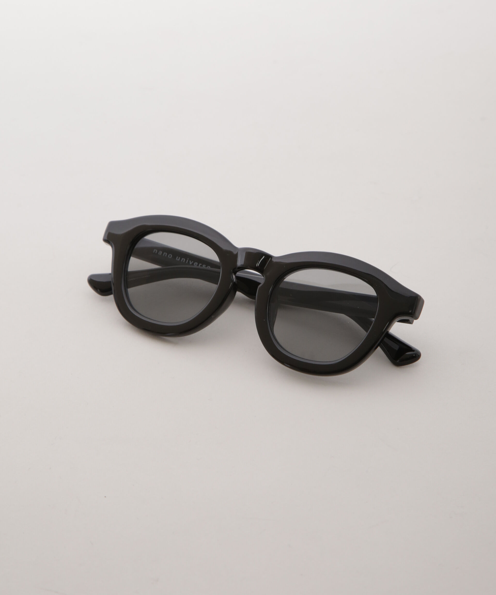 nano･universe「アイウェア/ボストン型 セルフレーム１」|メガネ|ブラック