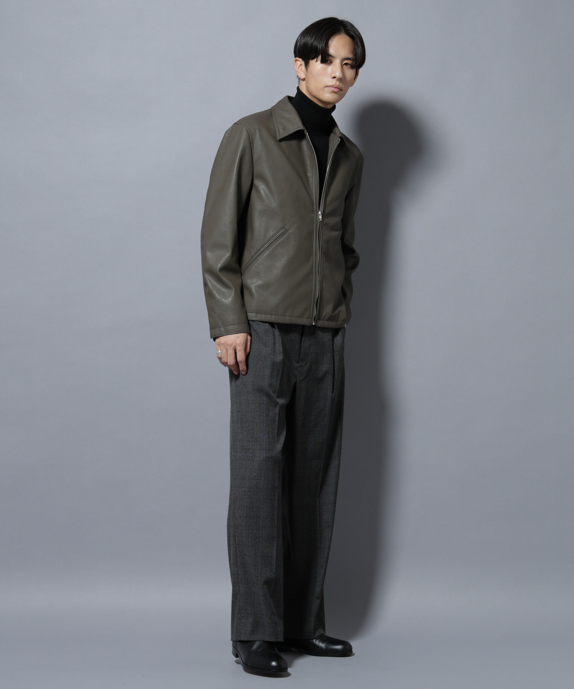 nano･universe「DELEGANTEエアリーサキソニー/CHK/ST ストレートFITパンツ(セットアップ可)」|チノ|