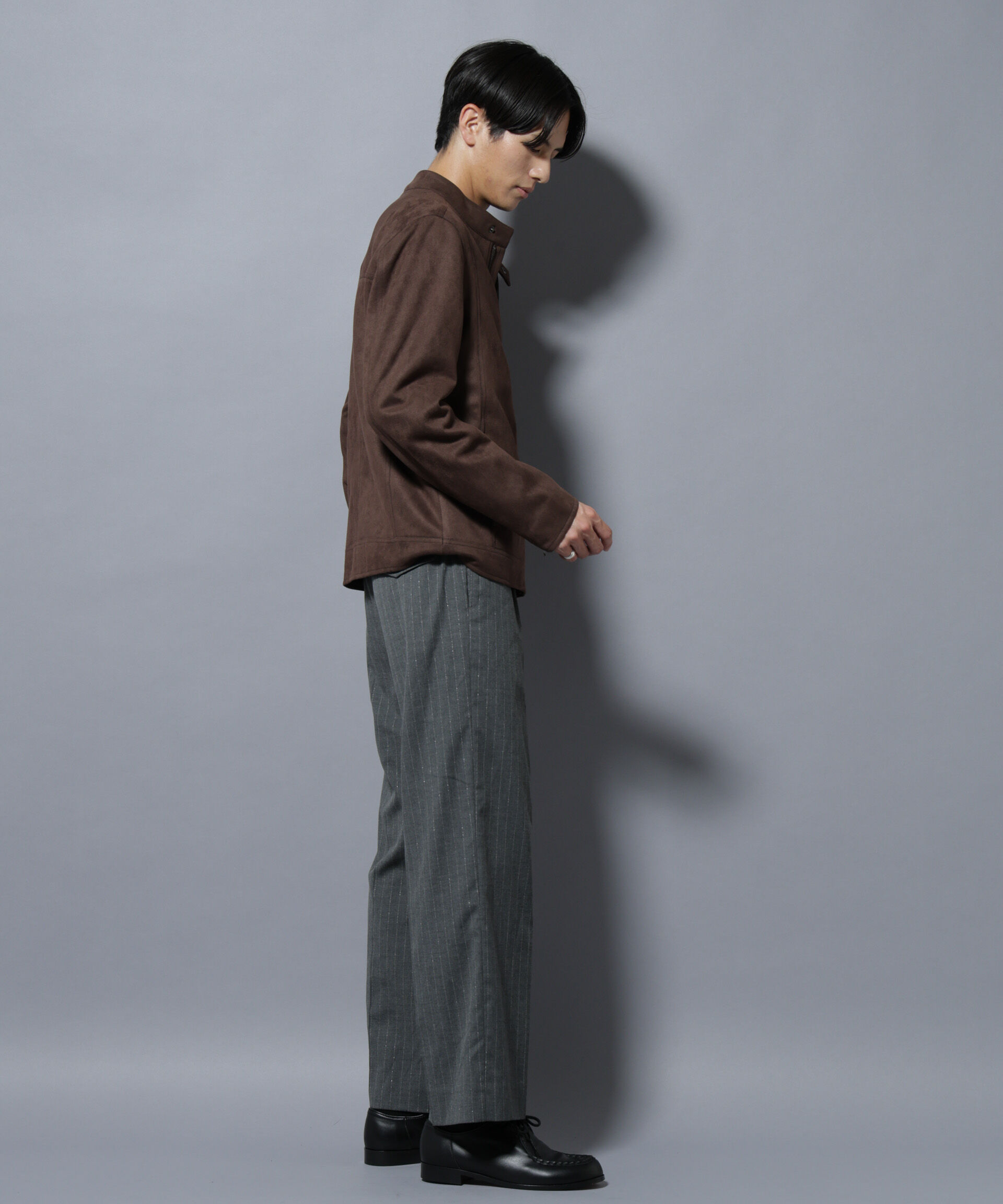 nano･universe「DELEGANTEエアリーサキソニー/CHK/ST ストレートFITパンツ(セットアップ可)」|チノ|