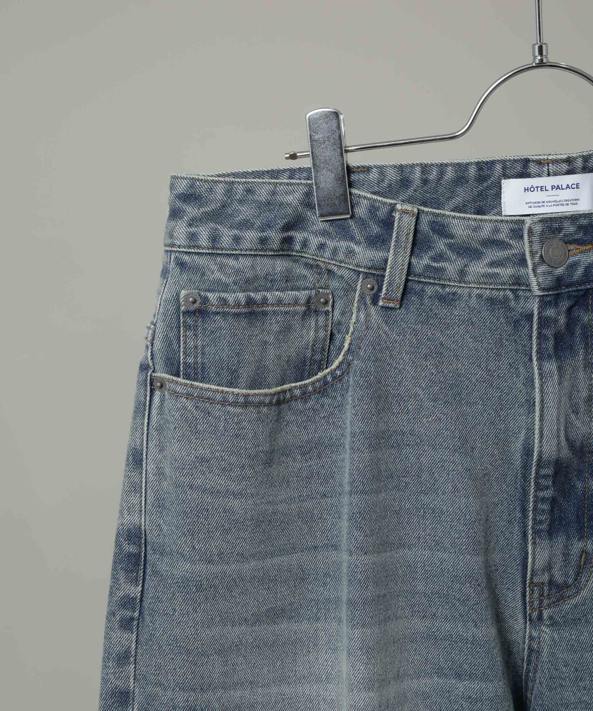 nano･universe「｢HOTEL PALACE｣ フェードデニム ルーズシルエットパンツ」|チノ|