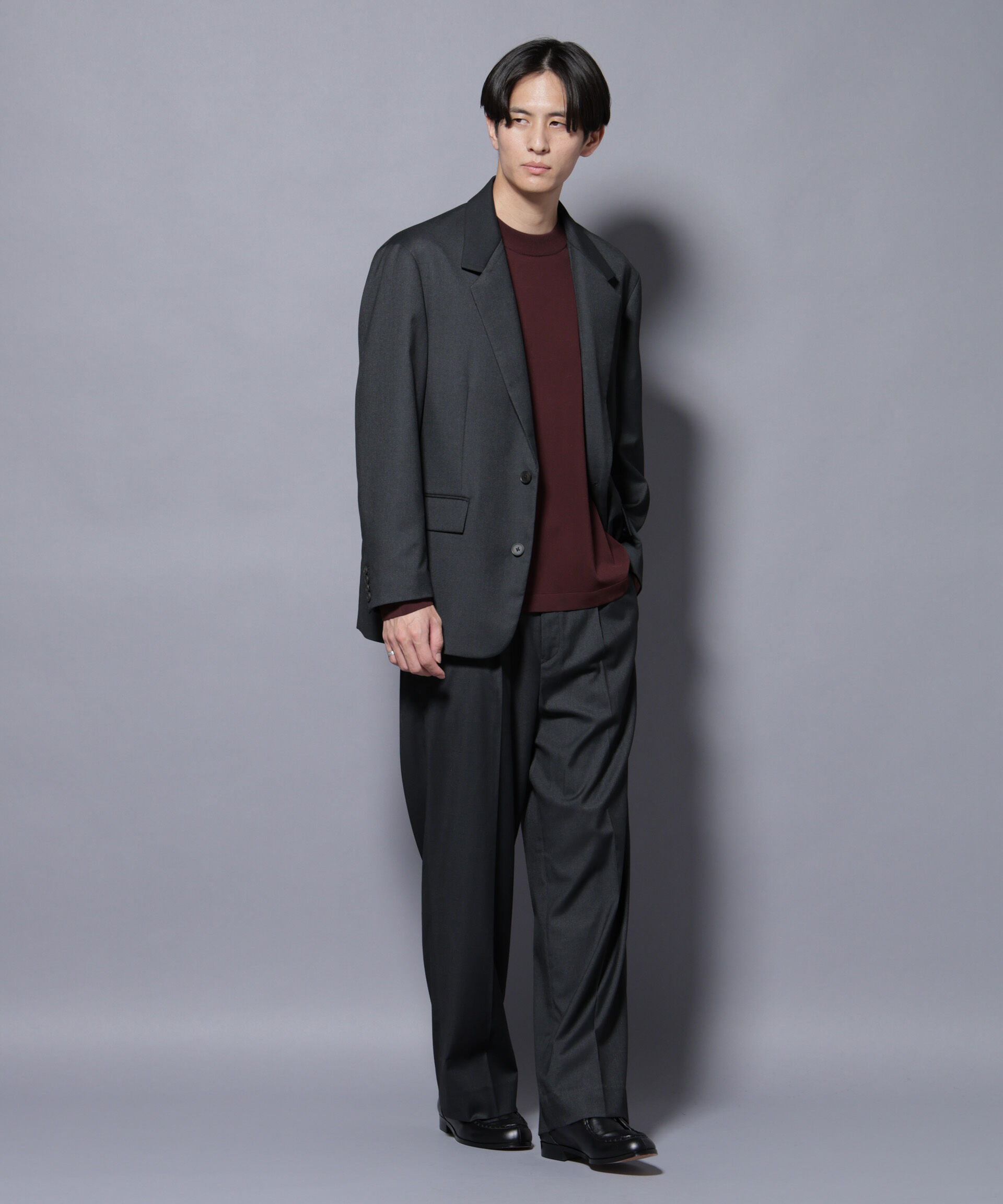 nano･universe「DELEGANTEｴｱﾘｰｻｷｿﾆｰ ｸﾞﾘｯﾀｰｽﾄﾗｲﾌﾟﾃｰﾗｰﾄﾞｼﾞｬ」|テーラードジャケット|