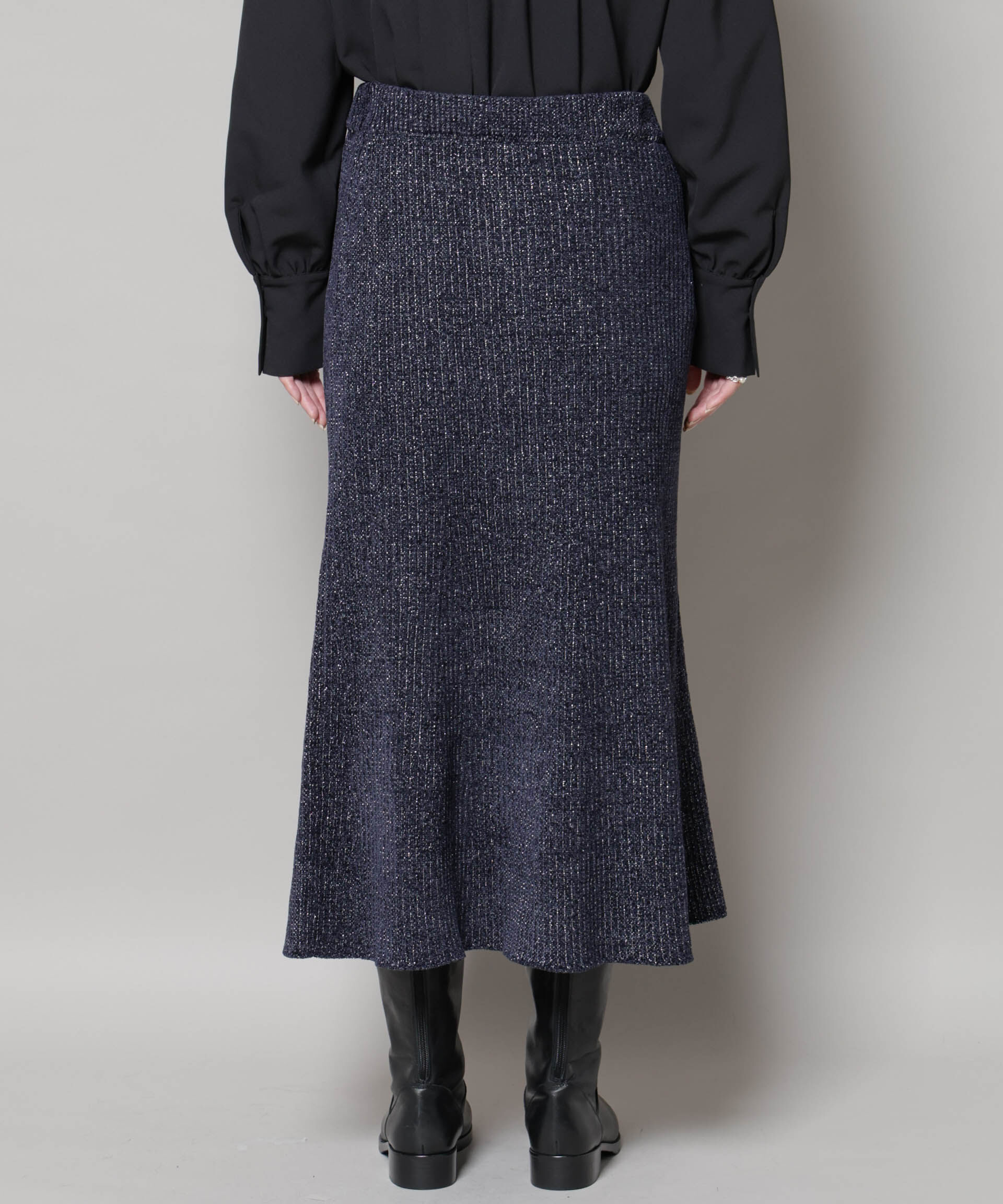 nano･universe「ラメモールワイドリブマーメイドニットスカート(セットアップ可)」|スカート|