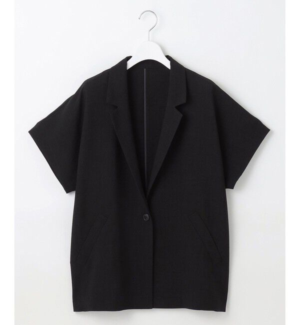 自由区「【セットアップ対応】ライトリネンライクショートスリーブ ジャケット」|テーラードジャケット|
