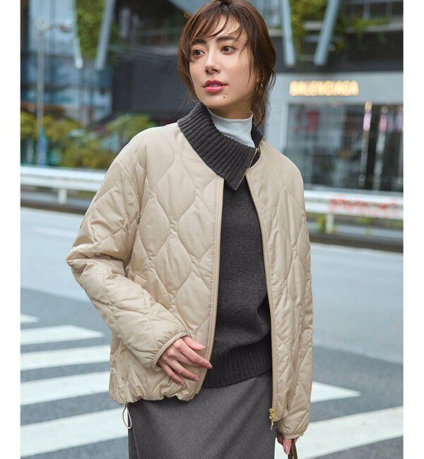 23区「中綿パディング コンパクト アウター」|ダウン|ベージュ系