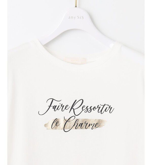 ANY SIS「箔プリントロゴ Tシャツ」|Tシャツ・カットソー|