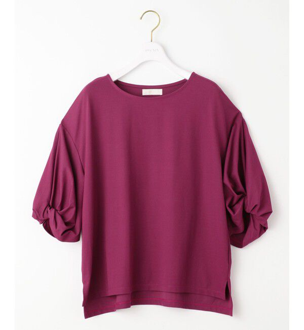 any SiS「シルケットスムースツイストスリーブ カットソー」|Tシャツ・カットソー|