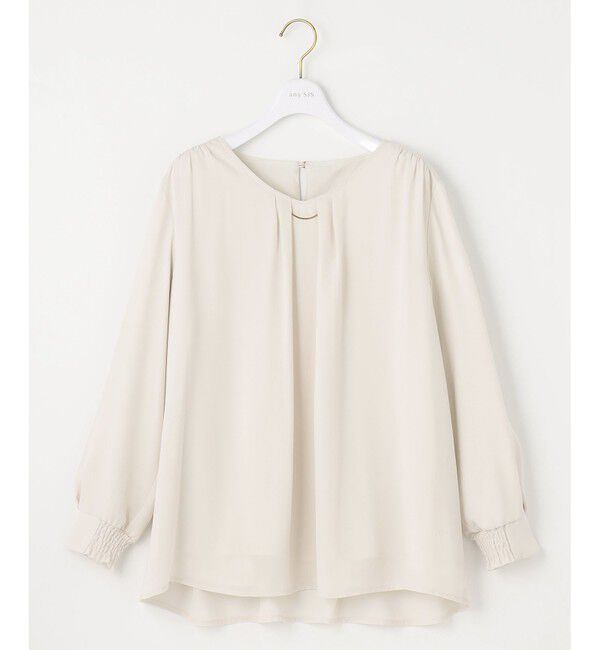 any SiS「【WEB限定】エニポカシリーズVネック ブラウス」|シャツ・ブラウス|