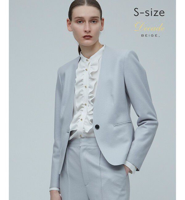 BEIGE,「【S-size】CORBY / ノーカラージャケット」|ノーカラージャケット|Sax