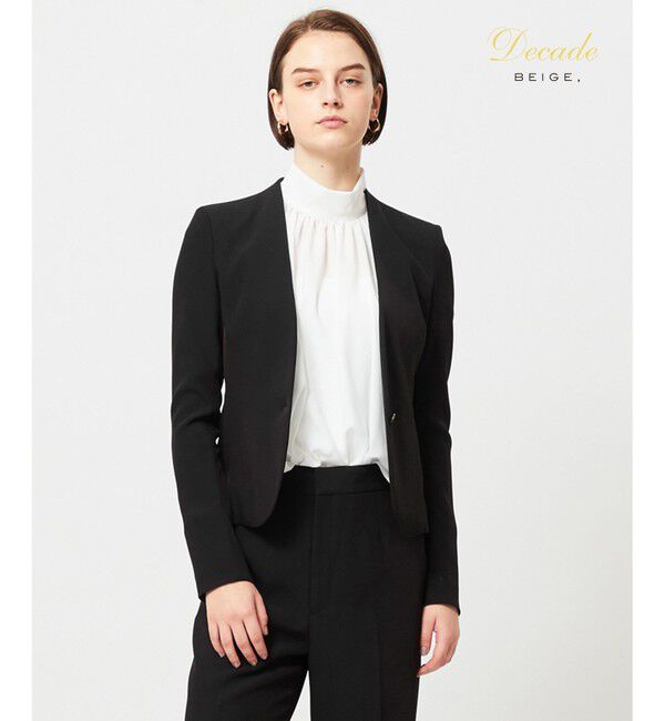 BEIGE,「【洗える】LUIZA / テーラードジャケット」|テーラードジャケット|Black