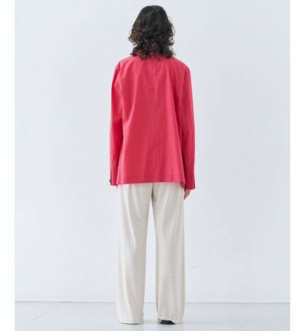 BEIGE,「【洗える・FUDGE 6月号掲載】MALLOW / コットンテーラードオーバージャケット」|テーラードジャケット|