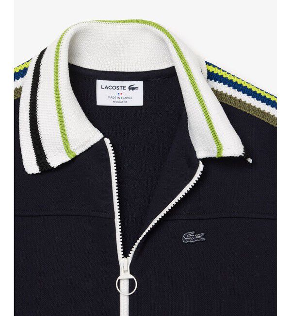 LACOSTE「ショルダーニットテーピング ショートトラックジャケット」|スウェット・ジャージ|