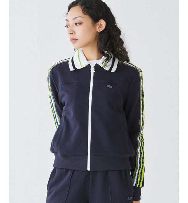 LACOSTE「ショルダーニットテーピング ショートトラックジャケット」|スウェット・ジャージ|