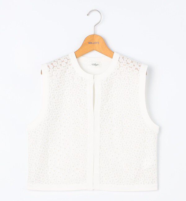 NOLLEY'S「《手洗い可能》フラワー刺繍生地ベスト」|ベスト・ジレ|