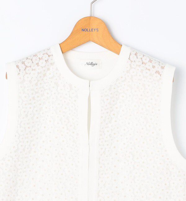 NOLLEY'S「《手洗い可能》フラワー刺繍生地ベスト」|ベスト・ジレ|