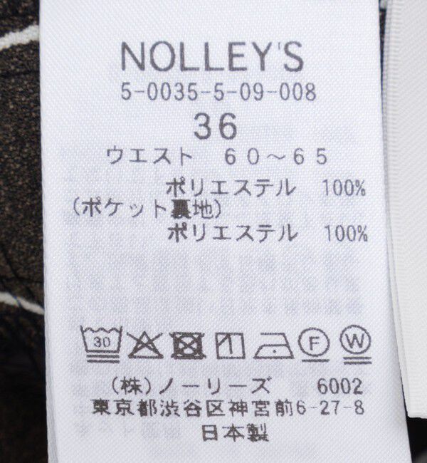 NOLLEY'S「ウォッシャブルプリントタックワイドパンツ」|チノ|