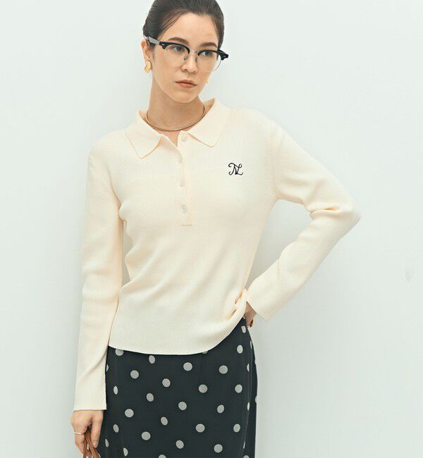 NOLLEY'S「《手洗い可能》ポロ衿リブプルオーバーニット」|ニット・セーター|