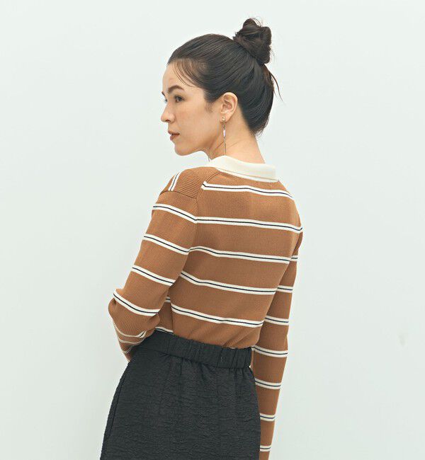 NOLLEY'S「《手洗い可能》ポロ衿リブプルオーバーニット」|ニット・セーター|