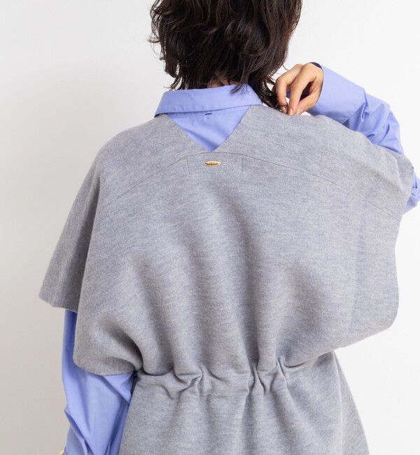 Rie Miller「バイカラー強縮ニットショール」|ニット・セーター|