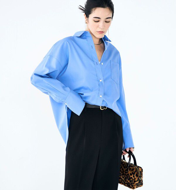 NOLLEY'S sophi「【一部WEB限定カラー】ウォッシャブルオックス2WAYシャツ」|シャツ・ブラウス|ブルー