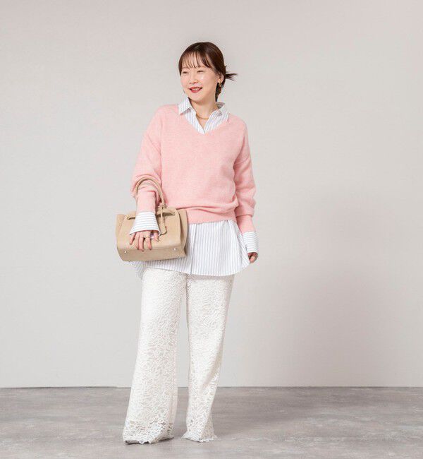 NOLLEY'S sophi「《手洗い可能》アルパカ混Vネックプルオーバー」|ニット・セーター|