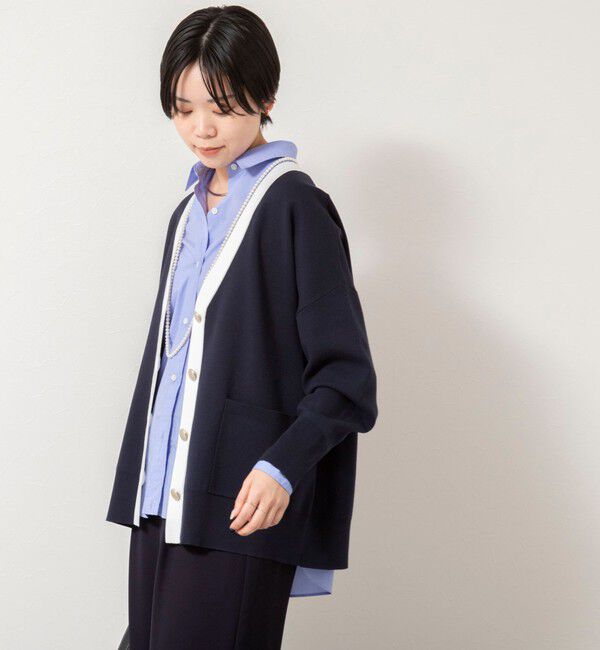 NOLLEY'S sophi「【一部WEB限定カラー】《手洗い可能》スムース編みVネックカーディガン」|カーディガン|