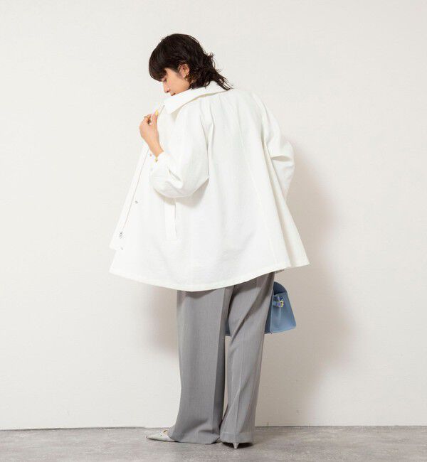NOLLEY'S sophi「ウォッシャブルエアーツイルステンカラーハーフコート」|ステンカラーコート|