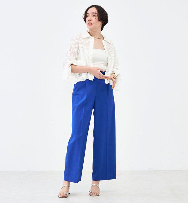 NOLLEY'S「【KIRYU】ウォッシャブル花柄ジャガードシャツ」|シャツ・ブラウス|