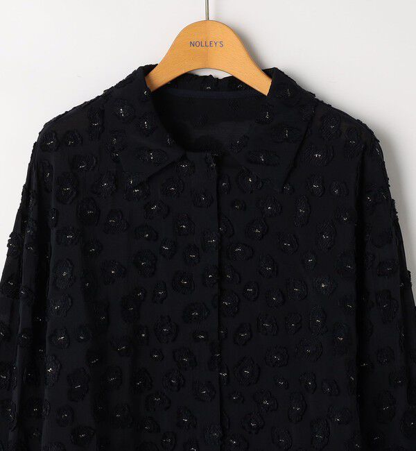 NOLLEY'S「【KIRYU】ウォッシャブル花柄ジャガードシャツ」|シャツ・ブラウス|