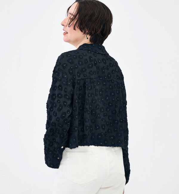 NOLLEY'S「【KIRYU】ウォッシャブル花柄ジャガードシャツ」|シャツ・ブラウス|