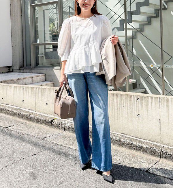 NOLLEY'S「ウォッシャブルサラドラトリコットペプラムブラウス」|シャツ・ブラウス|