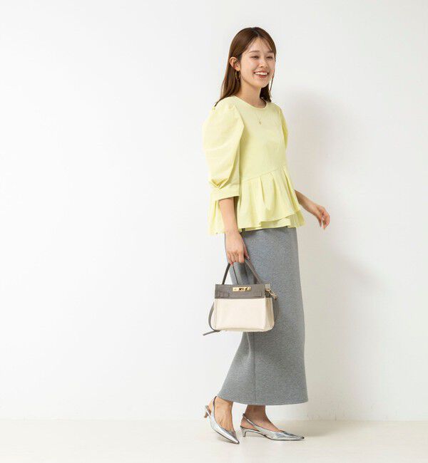 NOLLEY'S「ウォッシャブルサラドラトリコットペプラムブラウス」|シャツ・ブラウス|