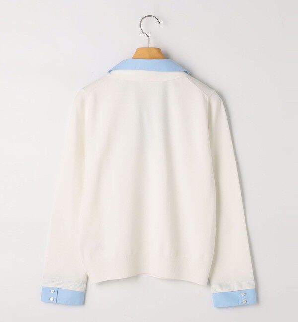 NOLLEY'S sophi「《手洗い可能》シャツレイヤード風スキッパーポロニット」|ニット・セーター|