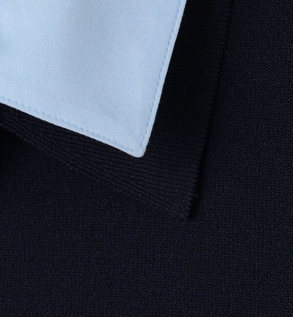 NOLLEY'S sophi「《手洗い可能》シャツレイヤード風スキッパーポロニット」|ニット・セーター|