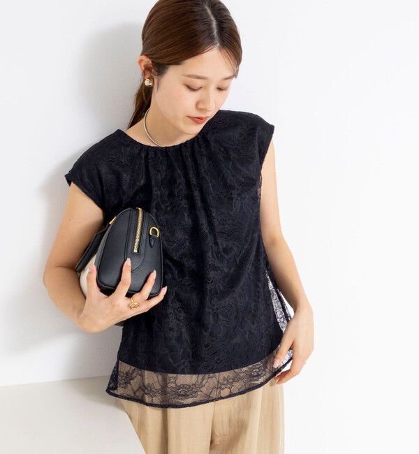 NOLLEY'S「ウォッシャブルレースレイヤードブラウス」|シャツ・ブラウス|