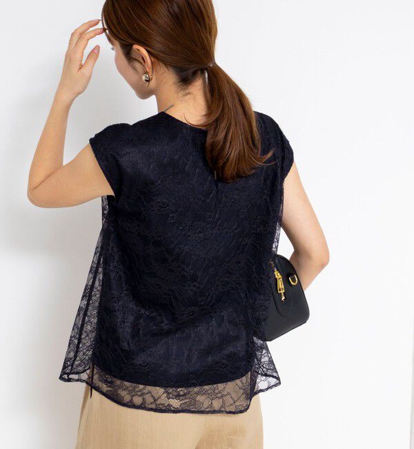NOLLEY'S「ウォッシャブルレースレイヤードブラウス」|シャツ・ブラウス|