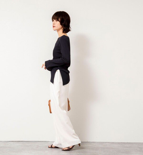 NOLLEY'S sophi「ウォッシャブルベアテレコスリットロンＴ」|Tシャツ・カットソー|