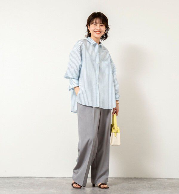 NOLLEY'S sophi「ウォッシャブルタンブラーストライプ3WAYシャツ」|シャツ・ブラウス|