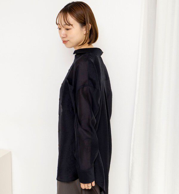 NOLLEY'S「ウォッシャブルセルロースシルクシアーシャツ」|シャツ・ブラウス|